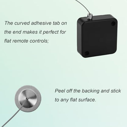 2pcs 6.5Ft Retractable Remote Lanyard Control Tether Cable Lock, Adjustable Anti-Lost TV Leash Cord Wire Finder for Gaming Controllers Tablets Showroom & Home Use