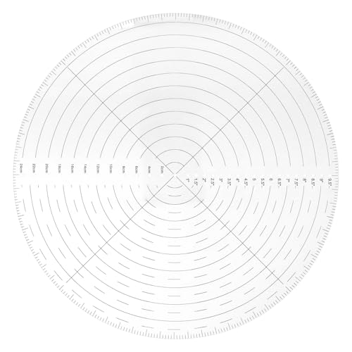 QWORK 10" Round Center Finder Compass with Clear Acrylic for Precise Circle Marking on Irregular Surfaces, Crafting, Woodworking, and Carpentry Tool