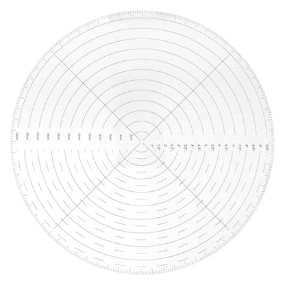 QWORK 10" Round Center Finder Compass with Clear Acrylic for Precise Circle Marking on Irregular Surfaces, Crafting, Woodworking, and Carpentry Tool