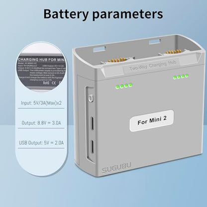 Mini2 Dual-Channel Battery Charger Two-Way Charging Hub for DJI Mini 2 SE