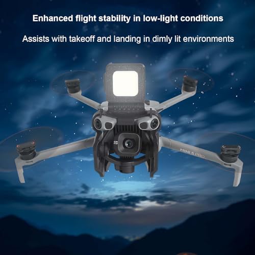 2-in-1 Night Flying Light With Gimbal Bumper Guard for DJI Mini 5 Pro Drone, Anti-Collision Protective Cover Gimbal Protector Navigation Light with 3 Lighting Modes for Night Flying