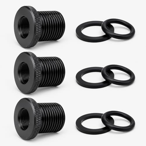 3Pack 1/2x28 to 3/4x16 Thread Protector and Washers, Steel Black - color: Black Thread Protector (1/2x28 to 3/4x16)