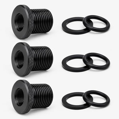 3Pack 1/2x28 to 3/4x16 Thread Protector and Washers, Steel Black - color: Black Thread Protector (1/2x28 to 3/4x16)