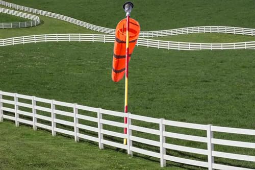 Airport Windsock Rip-stop Outdoor Rainbow Wind Measurement Sock Bag with Reflective Belt(30" 40" 60") (40") - size: 40"