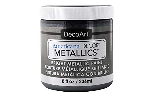 Decoart DECADMTL-36.21 AmericnaDecoMetallic8ozObsdian - color: Obsidian, size: 8 Fl Oz (Pack of 1)