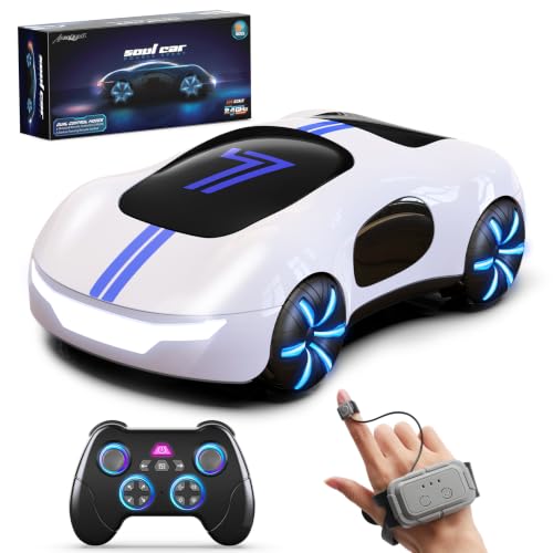 AEROQUEST Gesture Sensing RC Stunt Car for 6+ Years Old Boy and Girl Gift - color: White