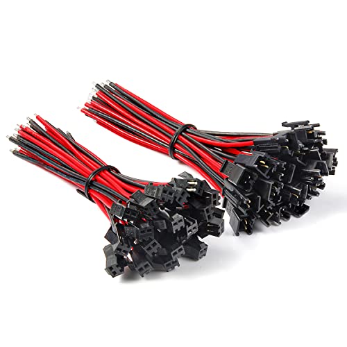Chanzon 20Pairs Jst SM 2.5mm Pitch Female Male Plug Connector 2Pin 3.94inch - size: 1)10cm(3.94inch)