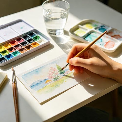 KOVIEDE 100 Pack Blank Watercolor Cards with Envelopes 4 x 6 Inch - size: 4x6" Cards*100