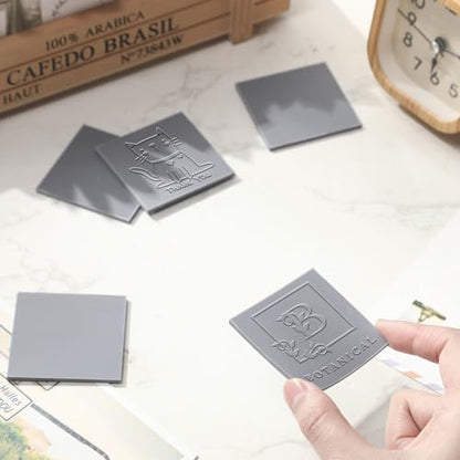 Maitys 24 Pcs Rubber Stamp Sheets for Laser Engraving Machine, Gray - color: Gray
