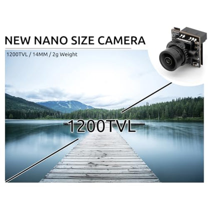 CADDXFPV Ant Analog FPV Camera, Global WDR, 1200TVL, FOV 165°, 16:9(Silver)