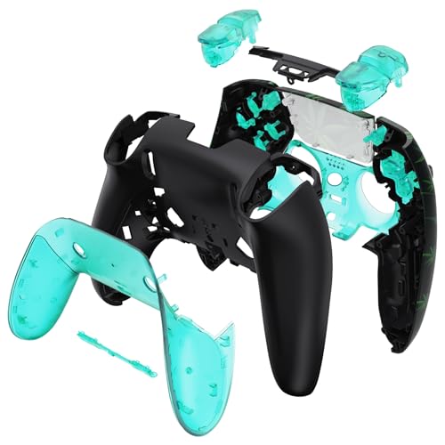 eXtremeRate Full Set Shell with Buttons Touchpad Cover Compatible with p s 5 Edge Controller, Green Weeds Replacement Decorative Trim Shell Front Back Plates Compatible with p-s-5 Edge Controller - color: Green Weeds