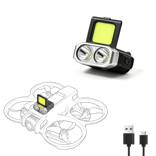 Universal Drone LED Searchlight,Night Flight Safety Warning Light Spotlight