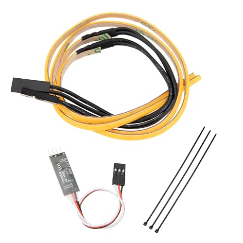 MEUS RACING RC LED Strip Colored Light Strip Flexible Cuttable for TRX4M SCX24 1/24 1/18 RC Crawlers Upgrade(Yellow) - color: Yellow