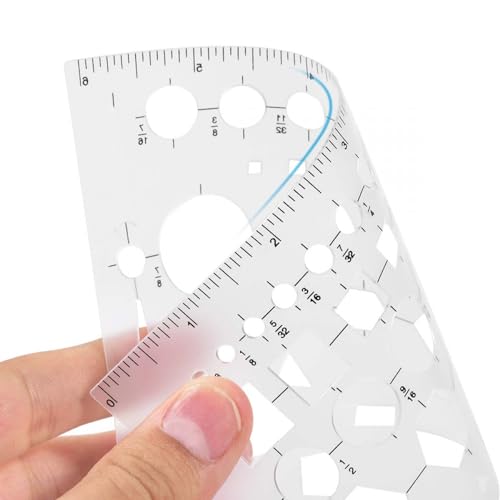 SenseYo 3 Pack Circle Template Stencil Round Geometric Drawings Ruler for Drafting Design Office Building Formwork Studying Large and Small Size - size: 3