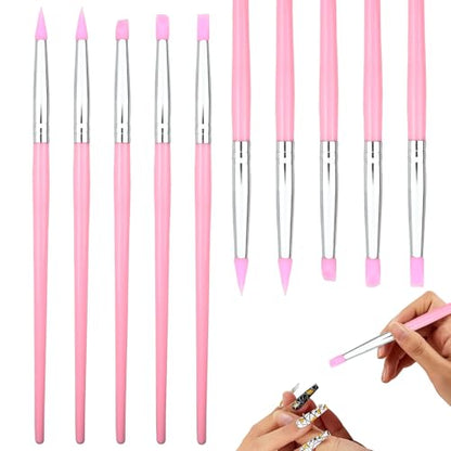 10PCS Silicone Clay Sculpting Tools, Pottery Tools, Flexible Clay Carving Tools, Paint Brushes for Resin DIY Handicraft Artwork