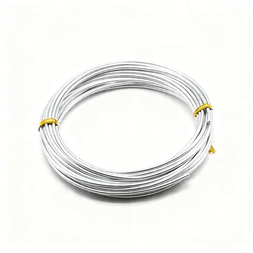 Aluminum Wire, Wire Armature, Bendable Metal Craft Wire for Making Dolls Skeleton DIY Crafts (12Gauge(2mm), Silver)