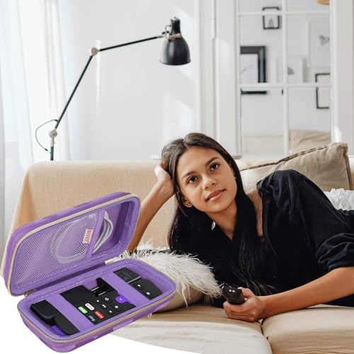 BOVKE Case for Roku Voice Remote/Roku Voice Remote Pro 2nd Ed, Purple Cube - color: Purple Cube