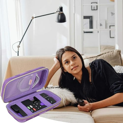 BOVKE Case for Roku Voice Remote/Roku Voice Remote Pro 2nd Ed, Purple Cube - color: Purple Cube