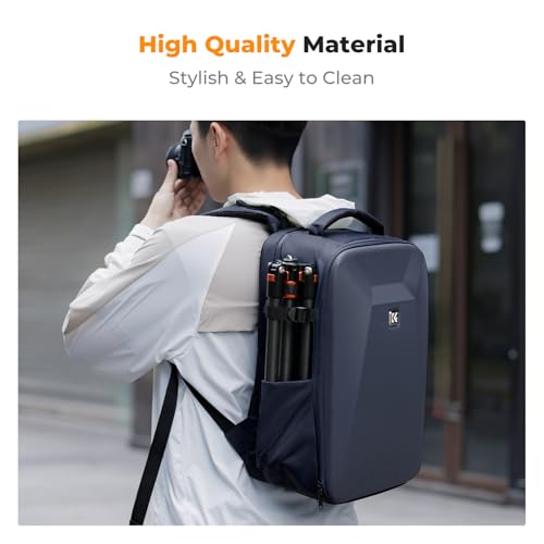K&F CONCEPT Camera Backpack,Hardshell Photography DSLR Camera Bag - color: Deep Blue