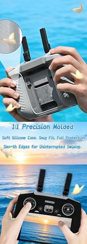 Silicone Protective Cover Case Sleeve for DJI RC 2 Remote Controller, Shockproof Scratch-Resistant Dustproof Grip Sleeve, Compatible with DJI Mini 4 Pro / Air 3 / Neo / Flip Fly More Combo Controller Accessories (Black) - color: Black