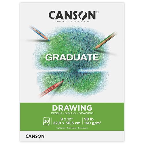 Canson Graduate Drawing Paper Pad, 9x12 in - color: White Paper, size: 9x12 inch