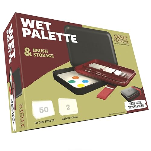 The Army Painter, Wet Palette, 50 Hydro Sheets & 2 Foam for Acrylic Paints