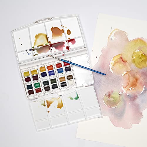 Winsor & Newton Cotman Watercolor Paint Set, 24 Half Pan Painting Plus Set - style: 24 Half Pan Studio Set