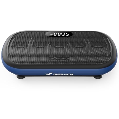 Merach CV40 Curved Vibration Plate Exercise Machine with 440lbs Capacity - color: Blue