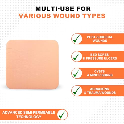 MedVance Silver Foam Sterile Highly Absorbent Dressing, 4"x4", Box of 5 - size: 4"x4" Silver 5 Pack