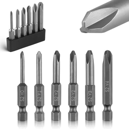 Triwing Screwdriver Bits Set 6pcs Y0 Y1 Y2 Y2 Y3 Y4 Y Tip Screwdriver Bits Magnetic Screwdriver Bits(50mm) - color: Y Head
