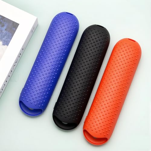 [2 Pack] Silicone Protective Case for Xumo Stream Box PR3 Voice Remote Control, Spectrum Tv Remote Case Cover with Lanyard - color: Black and Red