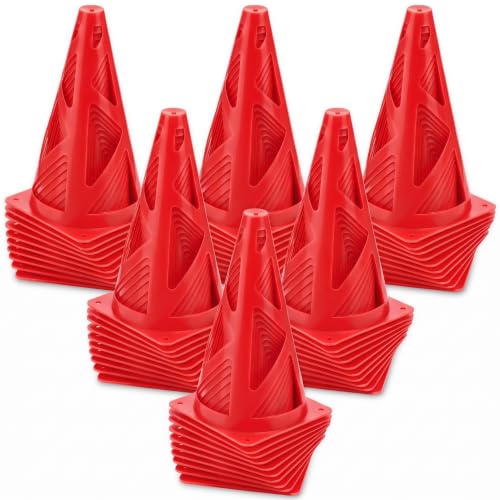 Tuanse Training Cones for Soccer Agility Drills - color: Red