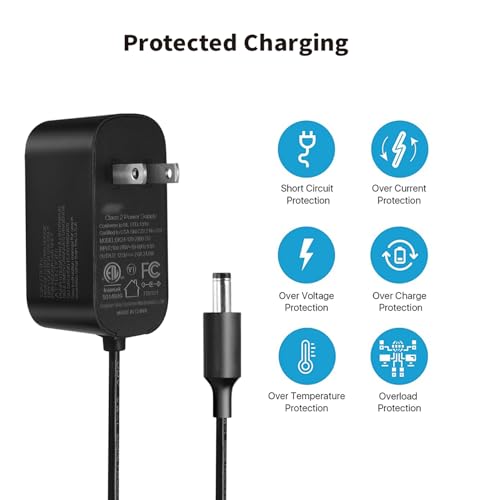 Tonton 12V 2A 6Ft Power Supply Adapter, 24W Universal Charger AC 100-240V with 8Tips to 12Volt DC Plug 2A 1.8A 1.5A 1.2A 1A 0.5A UL/CE/FCC Certified for LED, Router, Security Camera, Keyboard, Scanner - color: 12V 2A+8Tips