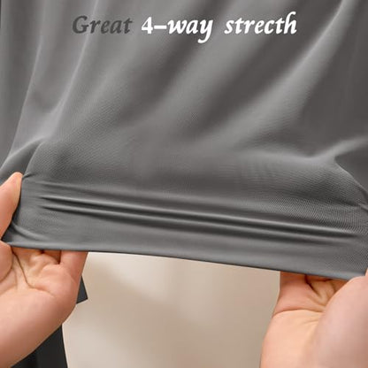 Horbaunal 4-Way Stretch Mesh Fabric by The Yard, Light Grey 1 Yard - color: Light Grey, size: 1 Yard