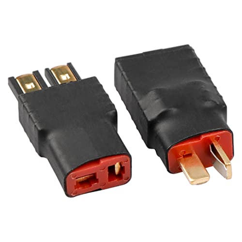 RC Battery Charger Adapter Compatible with TRX Connector to Deans for Charging or Converting Battery Plugs (4-Pack)