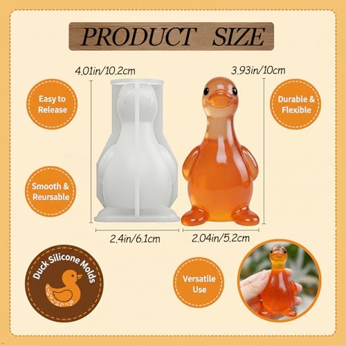 Duck Epoxy Resin Molds, 3D Silicone Duck Molds for Resin Casting - color: Duck Resin Mold