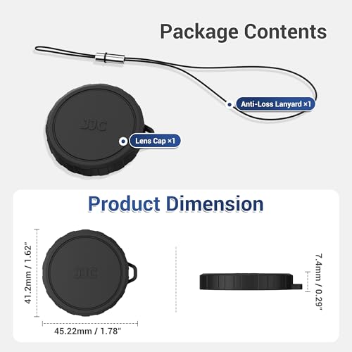 JJC Action 6 Rubber Lens Cap for DJI Osmo Action 6,Thicken Shockproof Cover - color: Silicon Lens Cap