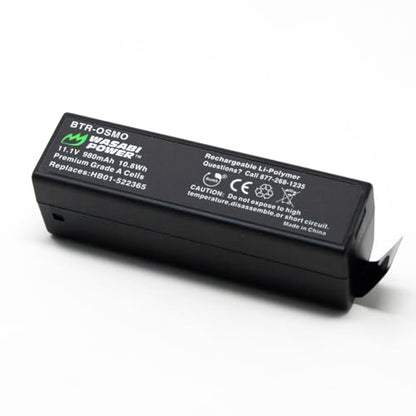Wasabi Power DJI Osmo Intelligent Battery (2-Pack) and Dual Charger for DJI Osmo, Osmo Mobile, Osmo+