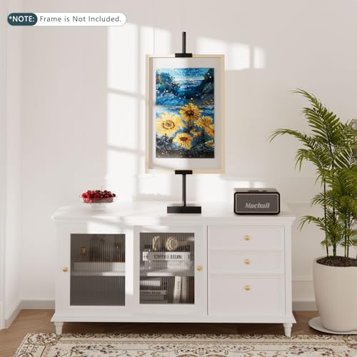 31.5"H Adjustable Tabletop Picture Frame Stand, Tabletop Easel Stand, Black - color: Black