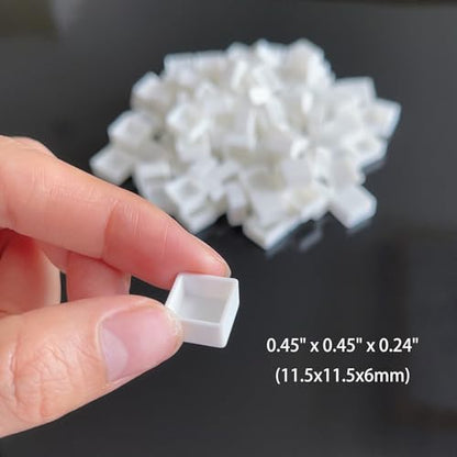 FCLUB 200PCS Mini Square Watercolor Pans, White 0.5ml Empty Paint Pans - color: White, size: 200 Pieces 0.5 ml Pans