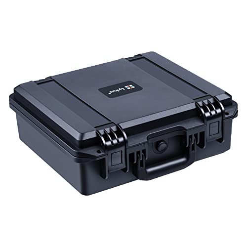 Lykus HC-3510 Waterproof Hard Case with Foam, Inner Size 12.8*11.1*4.33in - color: Black, size: HC-3510