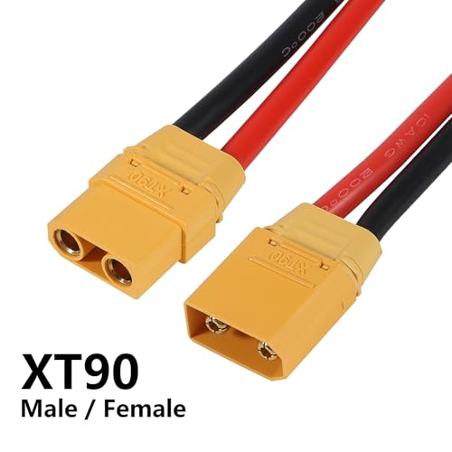4 Pairs XT90H XT90 Wire XT 90 Plug Male and Female Connector 150mm 10AWG Silicon Wire for RC Lipo Battery FPV Racing Drone