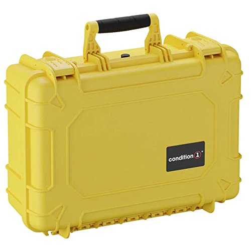 Condition 1 18" Medium Waterproof Hard Case With Foam, Model 801, Yellow - color: Yellow
