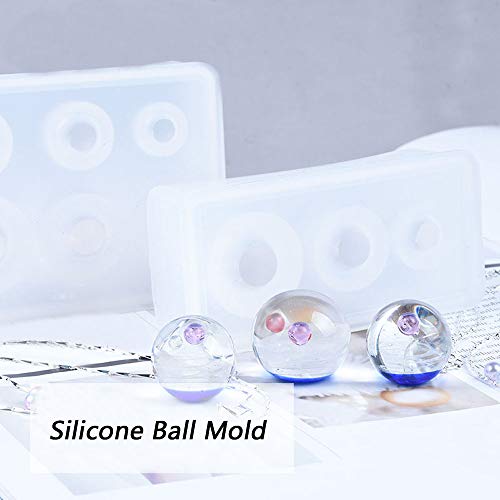 Silicone Ball Mold Orbs Pendant Universe Spheroid Resin Epoxy Mold