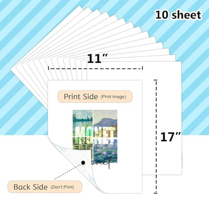 Heat Transfer Paper - 10 Sheets, 11" X 17" Light Iron On Transfer Paper - color: Light(10 Sheets)