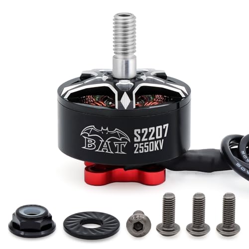 Surpass Hobby S2207 Outrunner Brushless Motor 2550KV 2-4S Drone Motor for 5-6Inch RC Models FPV Quadcopter Multicopters Fixed Wing - size: 2550kv-1Pack