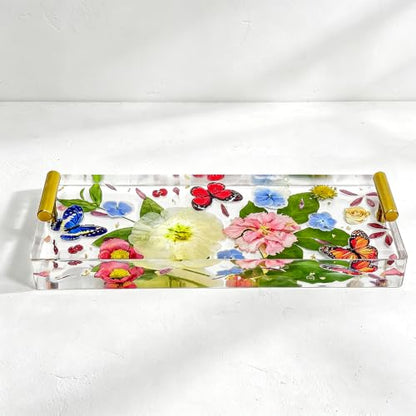 RESINWORLD 1'' Deep Tray Mold, Small Flat Tray Silicone Mold with Handles - size: 10" x 4" x 1"