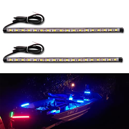Navigation Lights - LED Bow Lights, Green & Red, Night Fishing, Deck, IP67 Waterproof for Pontoon, Dinghy, Kayak, Jon Boat, Yacht - color: Blue