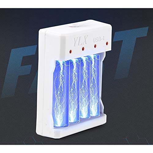 1 Pcs USB Battery Charger AA AAA Rechargeable Batteries Charger 4 Slot USB Plug Fast Battery Charging for AA AAA