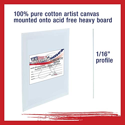 U.S. Art Supply 20 X 24 Inch Art Canvas Board Panels 12 Pack - 8 Ounce - size: 20" x 24"